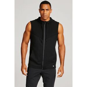VRST Men's Full Zip Golf Vest Quick-dry Anti-odor Pure Black Small